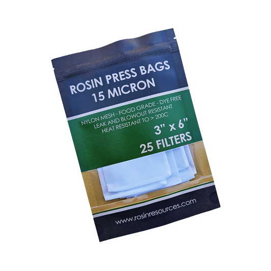 15 Micron Rosin Press Bags -  Double Stitched - Food Grade