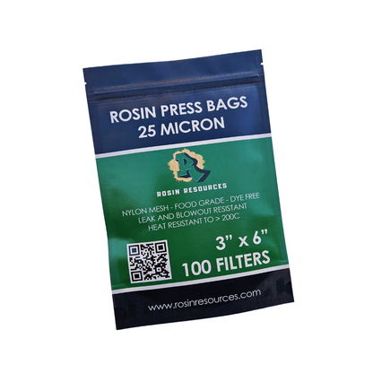 25 Micron Rosin Press Bags -  Double Stitched - Food Grade